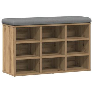 vidaXL Banc &agrave; chaussures ch&ecirc;ne artisanal 82x32x50 cm bois d'ing&eacute;nierie
