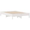 vidaXL Cadre de lit sans matelas blanc 150x200 cm bois de pin massif