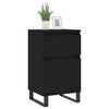 vidaXL Buffets 2 pcs noir 40x35x70 cm bois d’ingénierie