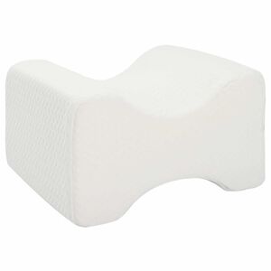 vidaXL Knee Pillow Blanc Mousse &agrave; m&eacute;moire et polyester