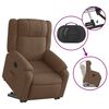vidaXL Fauteuil inclinable électrique marron tissu