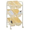 vidaXL Chariot de rangement pour jouets &agrave; 6 paniers Blanc Plastique