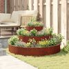 vidaXL Cache-pot de jardin Marron 120 x 120 x 20 cm Acier patin&eacute;