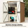 vidaXL Remise de jardin murale Marron 118x100x178 cm Acier galvanisé