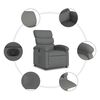 vidaXL Fauteuil inclinable &eacute;lectrique Gris fonc&eacute; Tissu