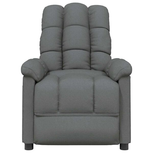 vidaXL Fauteuil inclinable Gris foncé Tissu