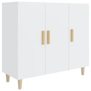 vidaXL Buffet blanc 90x34x80 cm bois d'ing&eacute;nierie