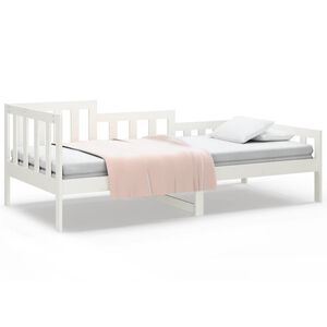 vidaXL Lit de jour sans matelas blanc 90x200 cm bois de pin massif