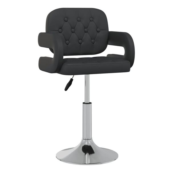 vidaXL Tabouret de bar noir similicuir