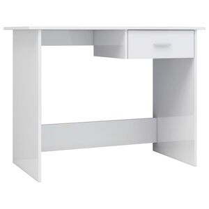 vidaXL Bureau Blanc brillant 100x50x76 cm Bois d&rsquo;ing&eacute;nierie
