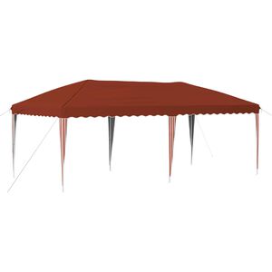 vidaXL Tente de f&ecirc;te pop-up 575 x 290 x 245 cm Terre cuite