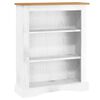 vidaXL Biblioth&egrave;que 3 niveaux Corona Pin mexicain Blanc 81x29x100 cm