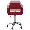 vidaXL Chaise pivotante de salle &agrave; manger Rouge bordeaux Tissu