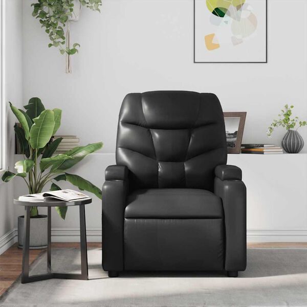 vidaXL Fauteuil de massage inclinable Noir Similicuir