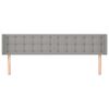 vidaXL T&ecirc;te de lit avec oreilles Gris clair 163x16x78/88 cm Tissu
