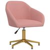 vidaXL Chaises pivotantes &agrave; manger lot de 6 rose velours