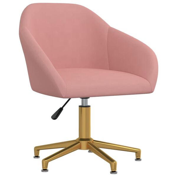vidaXL Chaises pivotantes &agrave; manger lot de 6 rose velours