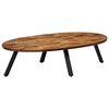 vidaXL Table basse Teck recyclé massif Ovale 120x60x30 cm