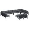 vidaXL Ensemble de canapé de jardin Anthracite Acier