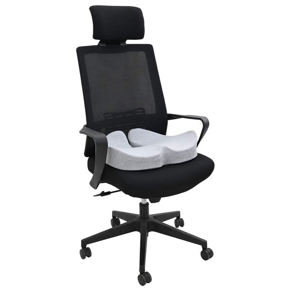 vidaXL Coussin d&rsquo;assise Couleur unie Gris clair 50 x 43 x 10 cm