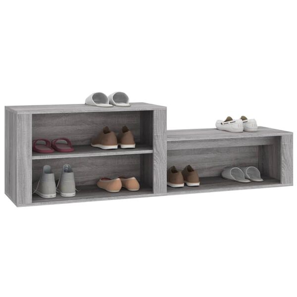 vidaXL Armoire à chaussures Sonoma gris 150x35x45 cm Bois d'ingénierie
