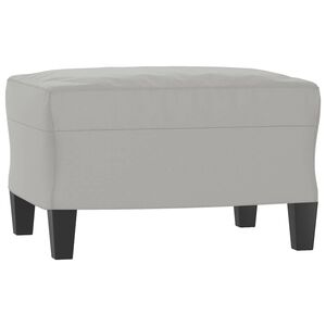 vidaXL Repose-pied Gris clair 60x50x41 cm Tissu microfibre
