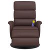 vidaXL Fauteuil inclinable de massage repose-pieds marron similicuir