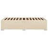 vidaXL Cadre de lit sans matelas crème 100x200 cm tissu