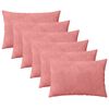 vidaXL Housse de coussin 6 pcs HEERLEN Rose 30 x 50 cm Velours
