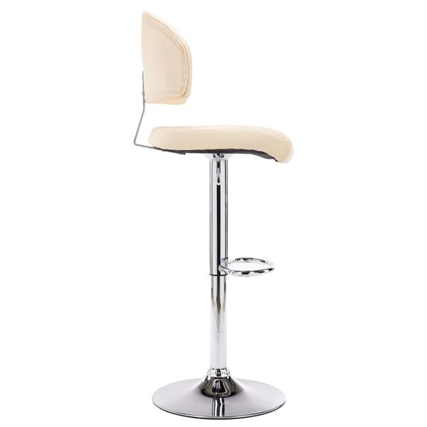 vidaXL Tabourets de bar lot de 2 crème similicuir