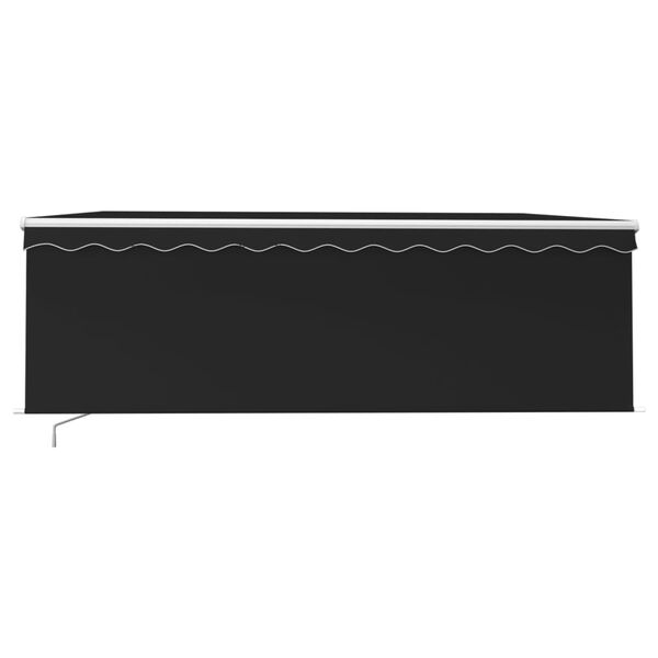vidaXL Auvent manuel r&eacute;tractable avec store 4,5x3 m Anthracite