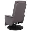 vidaXL Fauteuil inclinable avec repose-pieds gris similicuir
