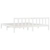vidaXL Cadre de lit sans matelas blanc bois massif