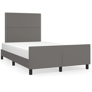 vidaXL Cadre de lit sans matelas gris 120x200 cm similicuir