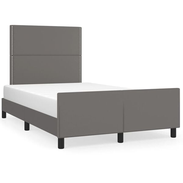 vidaXL Cadre de lit sans matelas gris 120x200 cm similicuir