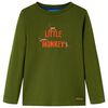 T-shirt enfants à manches longues kaki foncé 92