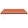 vidaXL Auvent r&eacute;tractable orange et marron 3x2,5 m tissu et aluminium