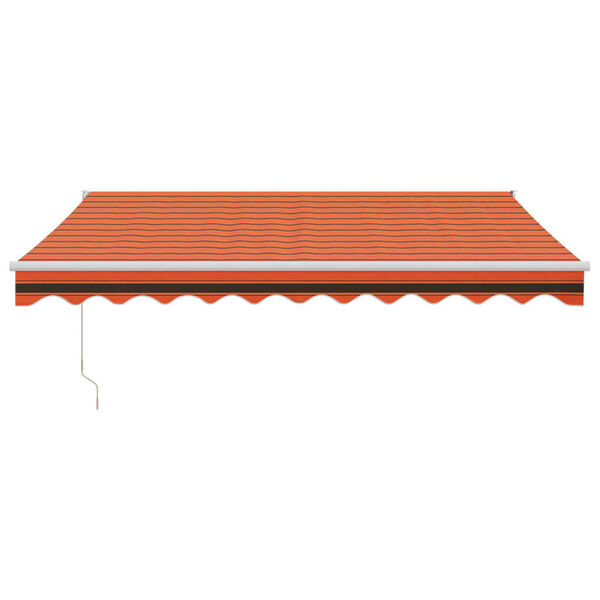 vidaXL Auvent r&eacute;tractable orange et marron 3x2,5 m tissu et aluminium