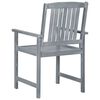 vidaXL Chaises de jardin et coussins lot de 2 Gris Bois acacia massif