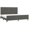 vidaXL Cadre de lit sans matelas gris fonc&eacute; 200x200 cm velours