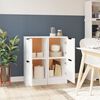 vidaXL Buffets 2 pcs blanc 30x30x70 cm bois d'ing&eacute;nierie