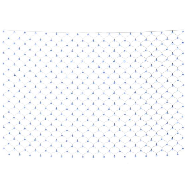 vidaXL Filet lumineux bleu de No&euml;l 3x2 m 204 LED Int&eacute;rieur/ext&eacute;rieur