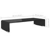 vidaXL Meuble TV/support pour moniteur 60x25x11 cm verre noir