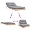 vidaXL Canap&eacute;-lit futon avec matelas 100x206x11 cm bois massif de pin