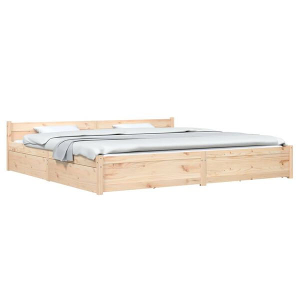 vidaXL Cadre de lit sans matelas avec tiroirs