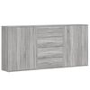 vidaXL Buffets 3 pcs sonoma gris 60x31x84 cm bois d'ing&eacute;nierie