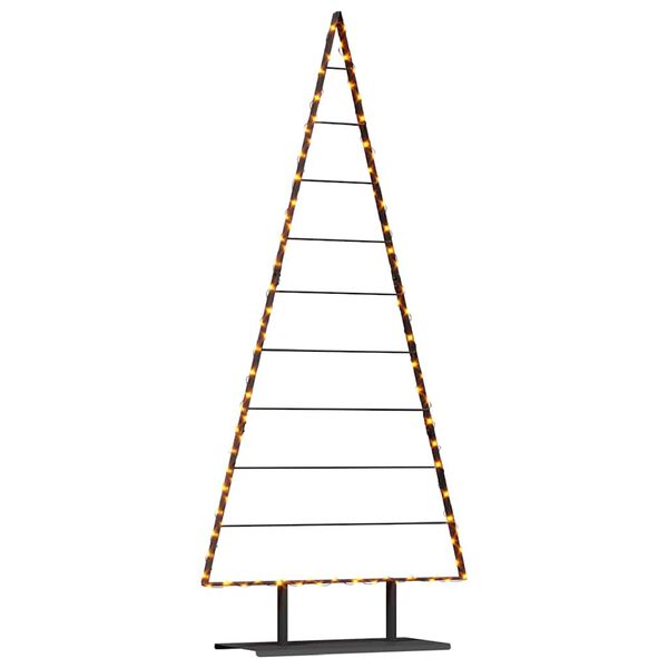 vidaXL Arbre de Noël en métal avec support Noir 210 cm Acier