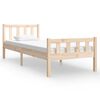 vidaXL Cadre de lit sans matelas 90x190 cm bois massif