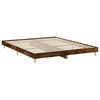 vidaXL Cadre de lit sans matelas chêne fumé 150x200 cm bois ingénierie