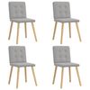 vidaXL Chaises &agrave; manger lot de 4 gris nuage tissu